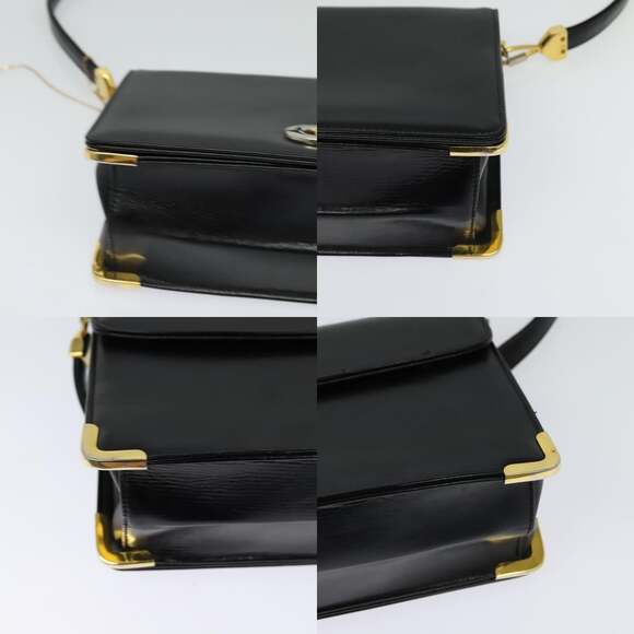 DIOR Shoulder Bag Leather Black Gold - Picture 10 of 14